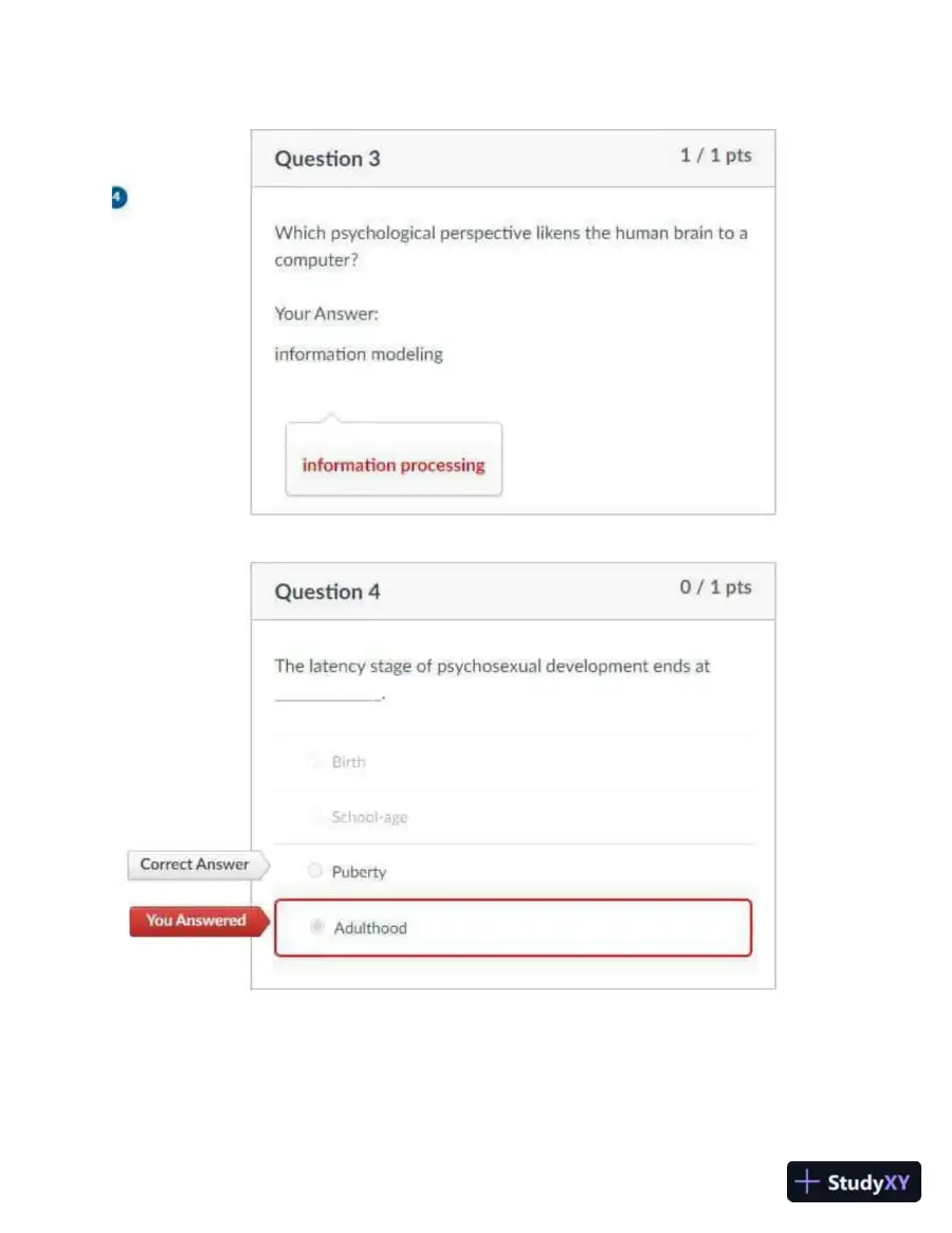 2023 PSYC 140 Developmental Psychology - NGN Real Exam with Answers (16 Solved Questions), page 3