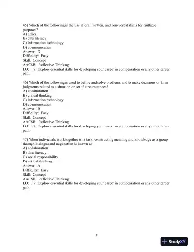 Test Bank For Strategic Compensation: A Human Resource Management Approach, 10th Edition - Page 15 preview image