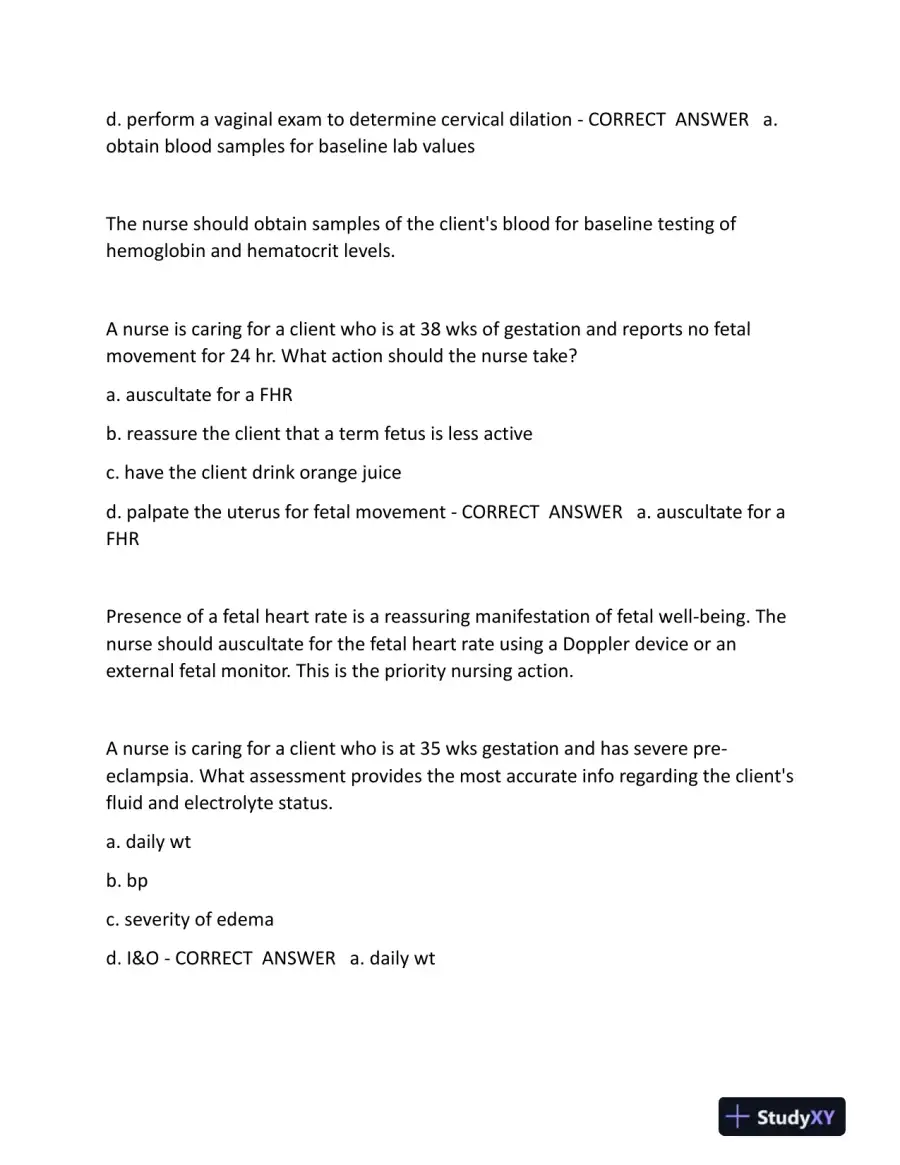 2023-2024 ATI RN Proctored Exam with Answers (224 Solved Questions), page 12