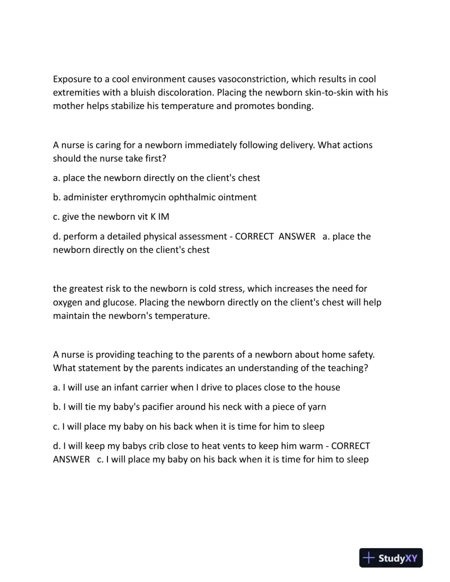 2023-2024 ATI RN Proctored Exam with Answers (224 Solved Questions), page 15