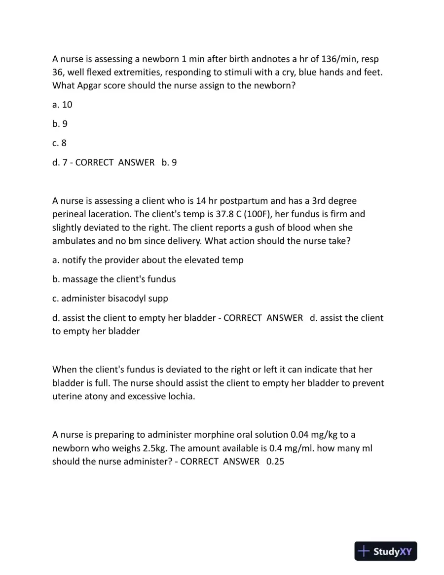 2023-2024 ATI RN Proctored Exam with Answers (224 Solved Questions), page 16