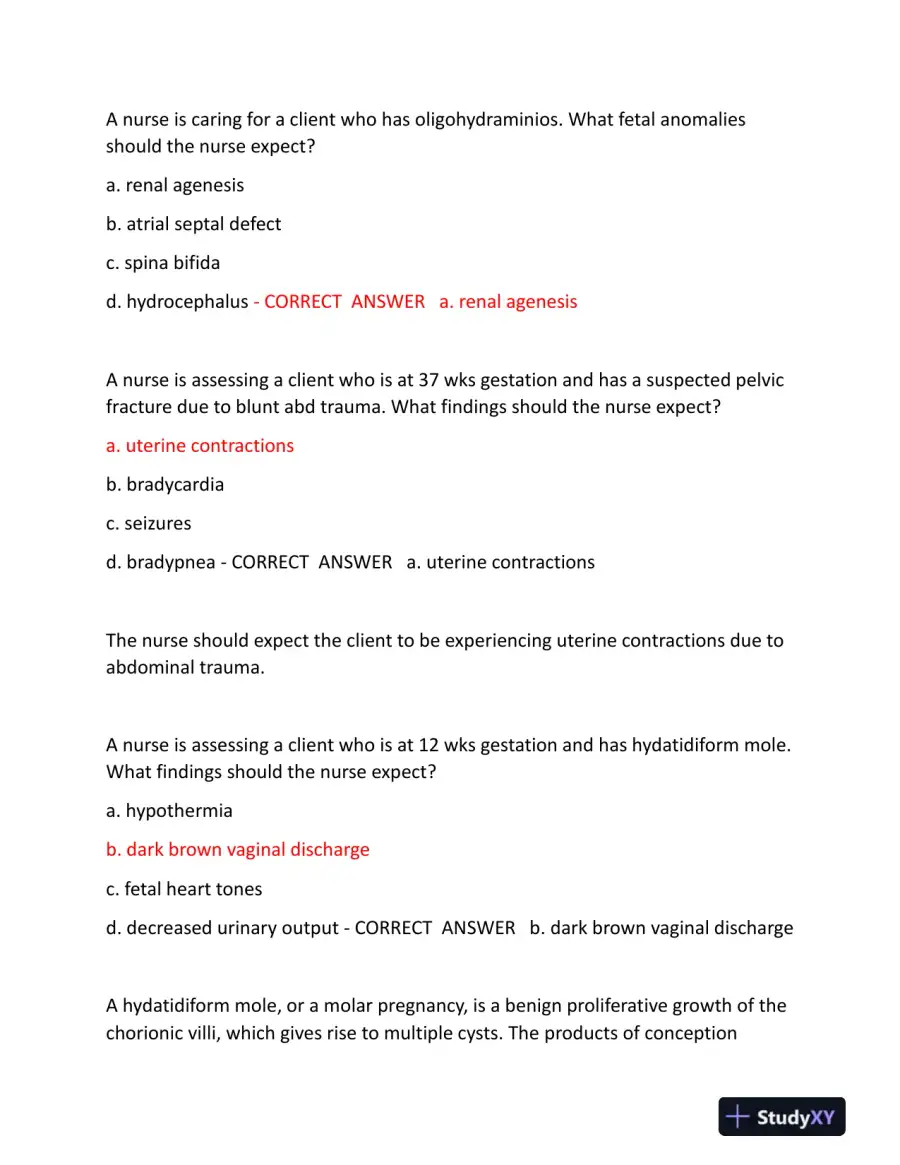 2023-2024 ATI RN Proctored Exam with Answers (224 Solved Questions), page 3