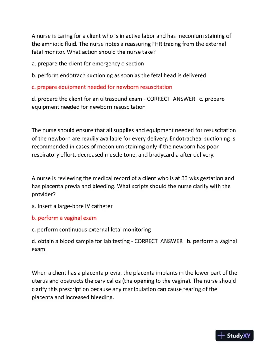 2023-2024 ATI RN Proctored Exam with Answers (224 Solved Questions), page 6