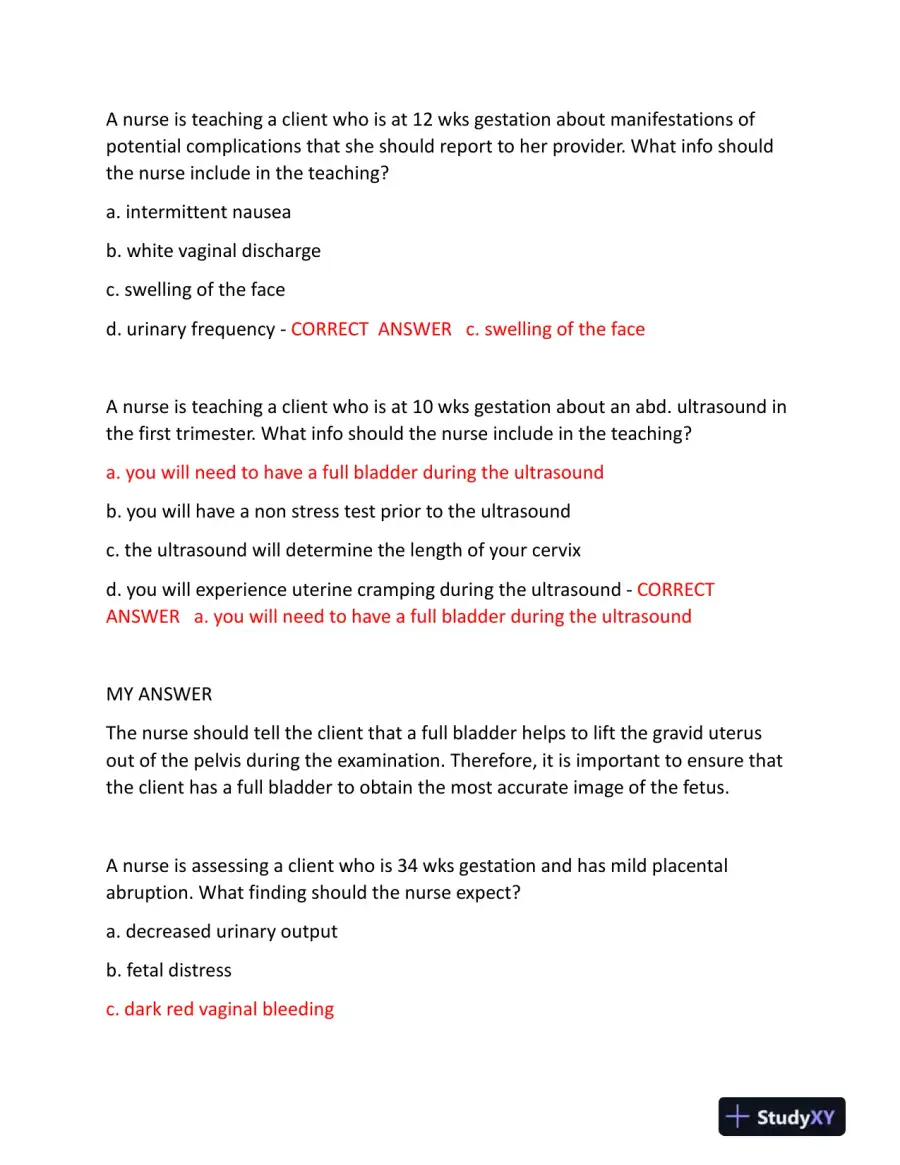 2023-2024 ATI RN Proctored Exam with Answers (224 Solved Questions), page 9