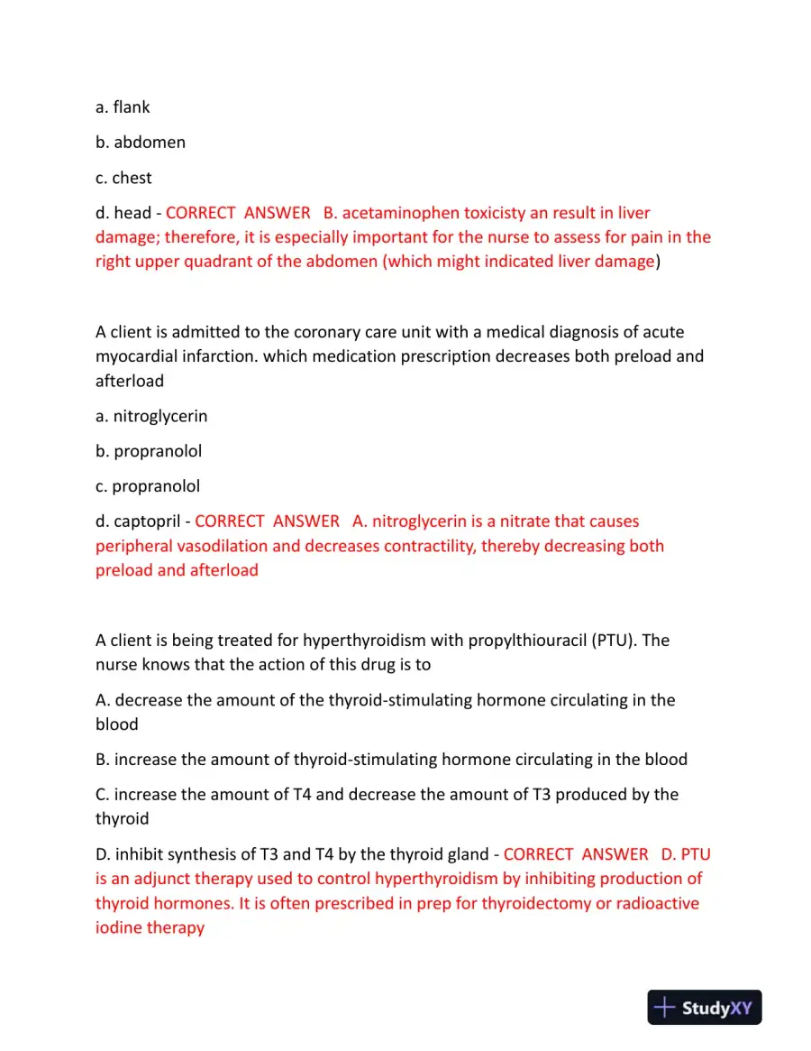 2023 HESI Pharmacology Practice Exam With Answers (65 Solved Questions), page 3