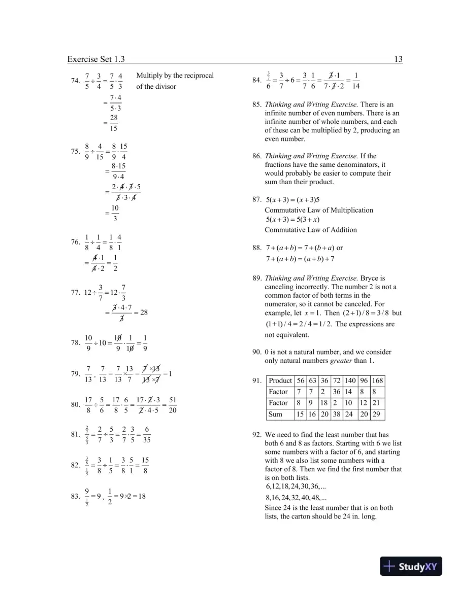 Solution Manual for Elementary and Intermediate Algebra: Graphs and Models, 5th Edition, page 16