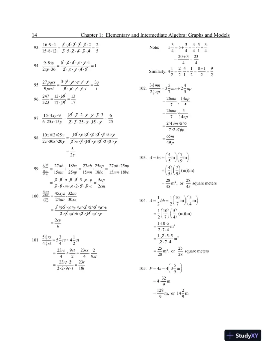 Solution Manual for Elementary and Intermediate Algebra: Graphs and Models, 5th Edition, page 17
