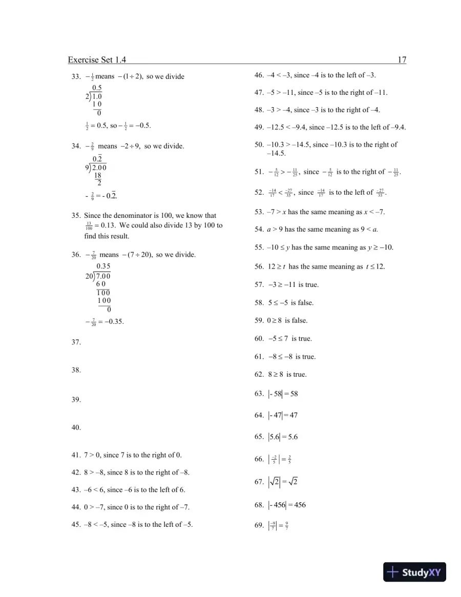 Solution Manual for Elementary and Intermediate Algebra: Graphs and Models, 5th Edition, page 20
