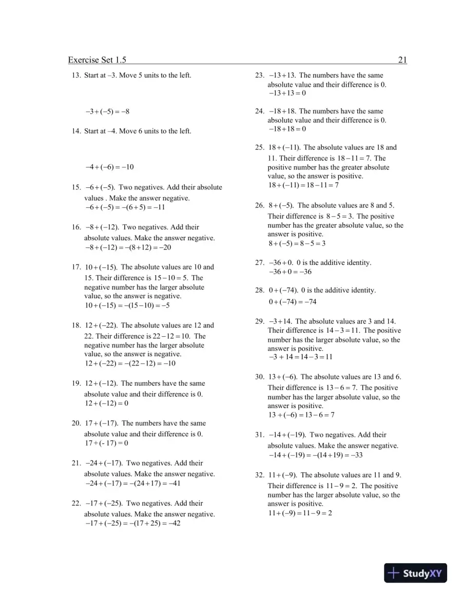 Solution Manual for Elementary and Intermediate Algebra: Graphs and Models, 5th Edition, page 24