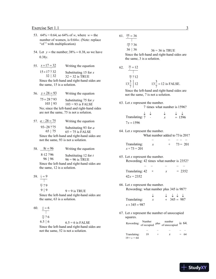 Solution Manual for Elementary and Intermediate Algebra: Graphs and Models, 5th Edition, page 6