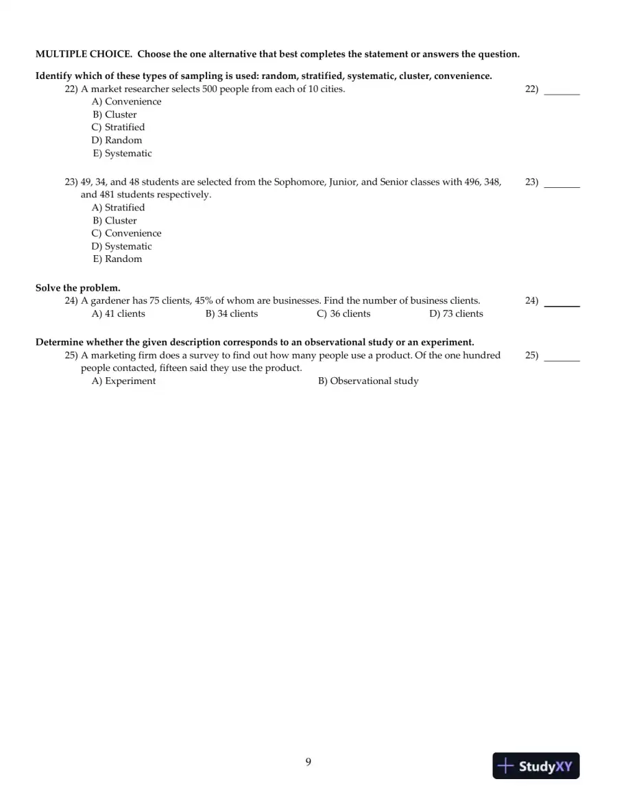 Elementary Statistics Using Excel, 5th Edition Test Bank, page 10
