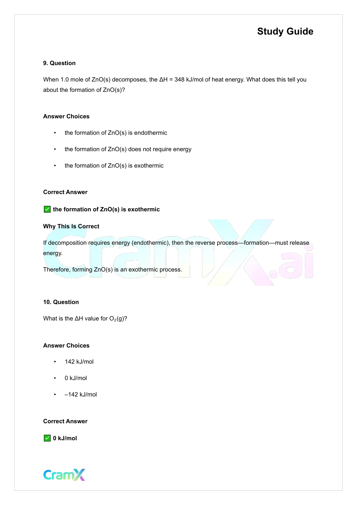 Chemistry - Thermodynamics - Page 10 preview image