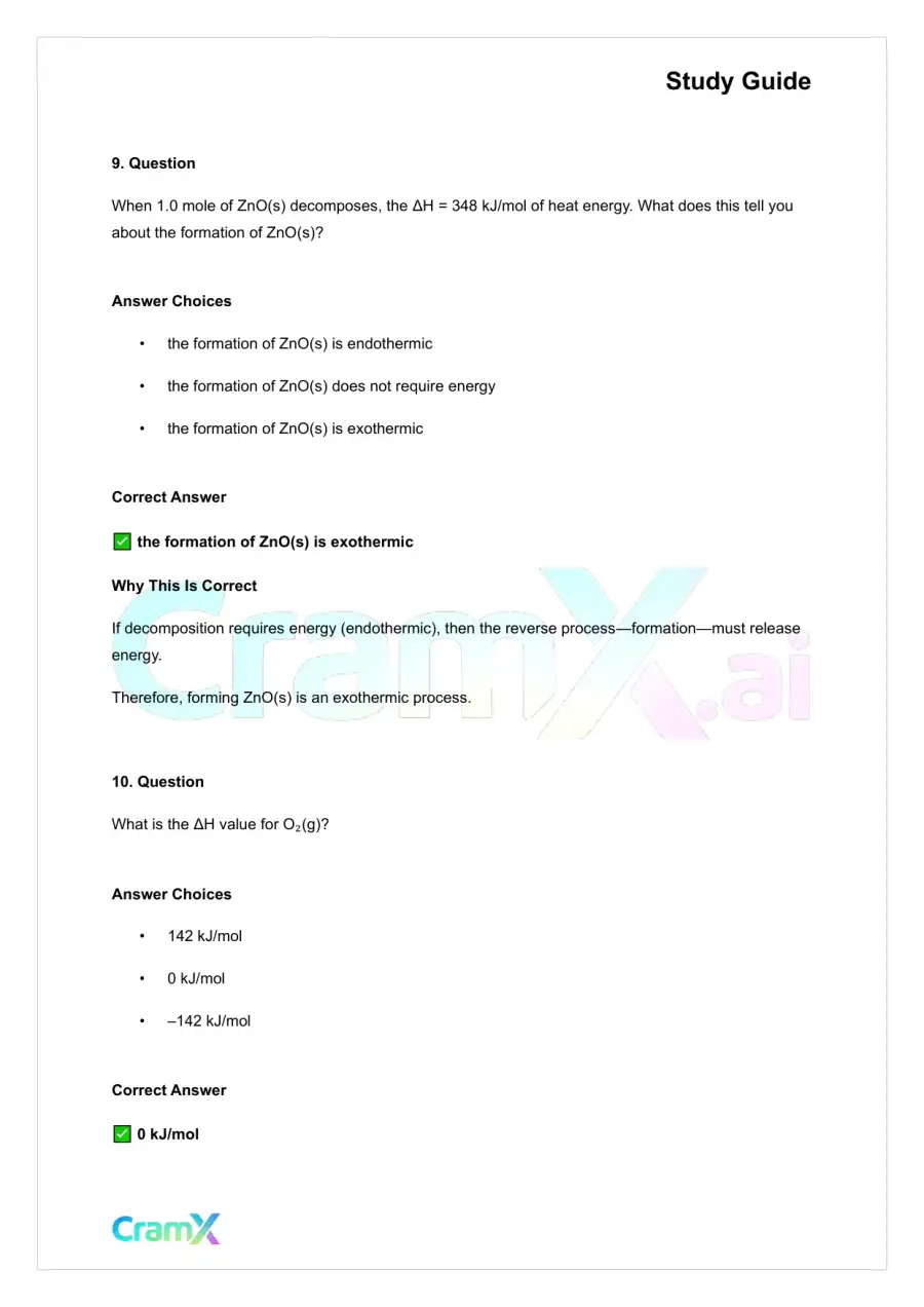 Chemistry - Thermodynamics, page 10