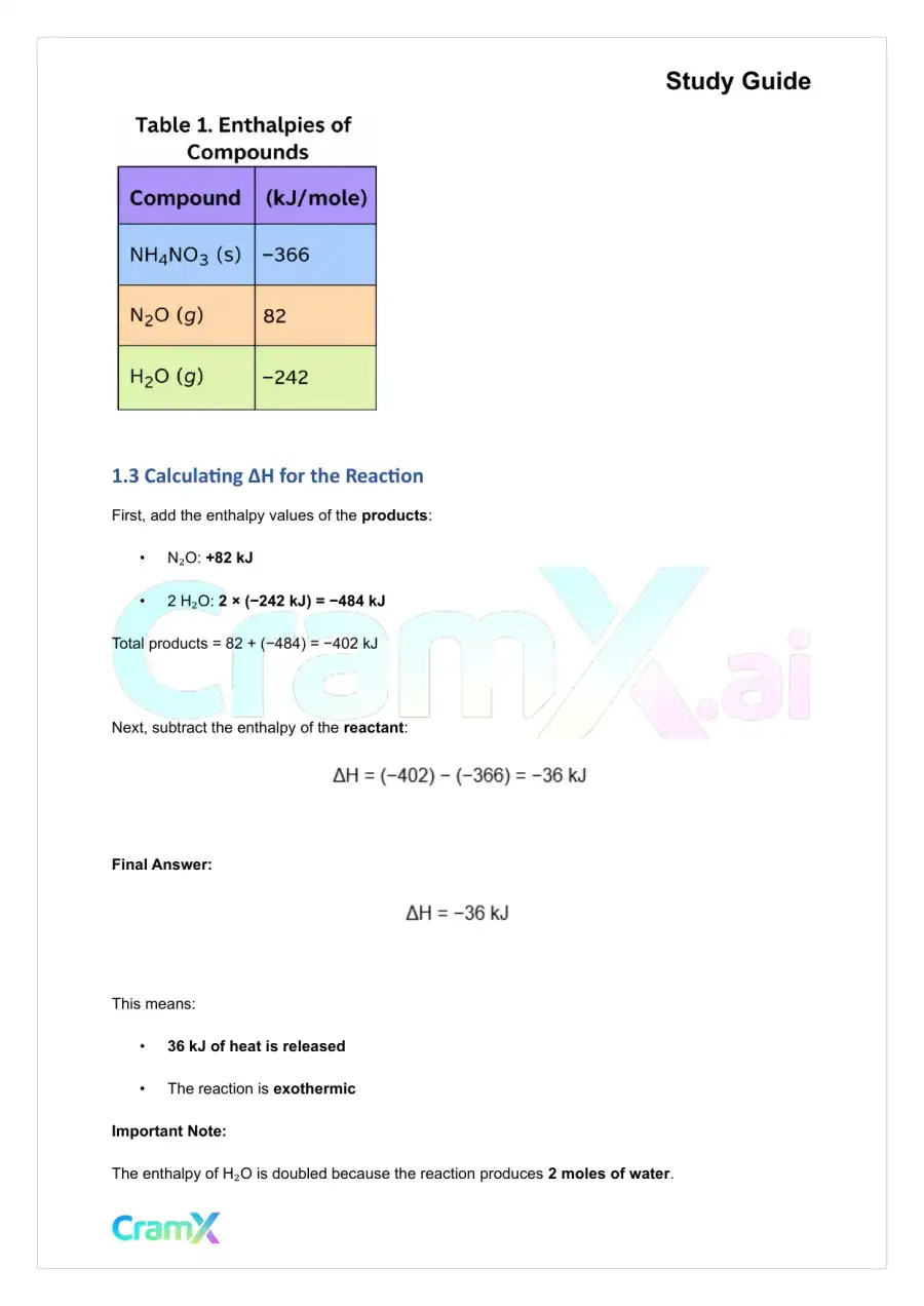 Chemistry - Thermodynamics, page 2