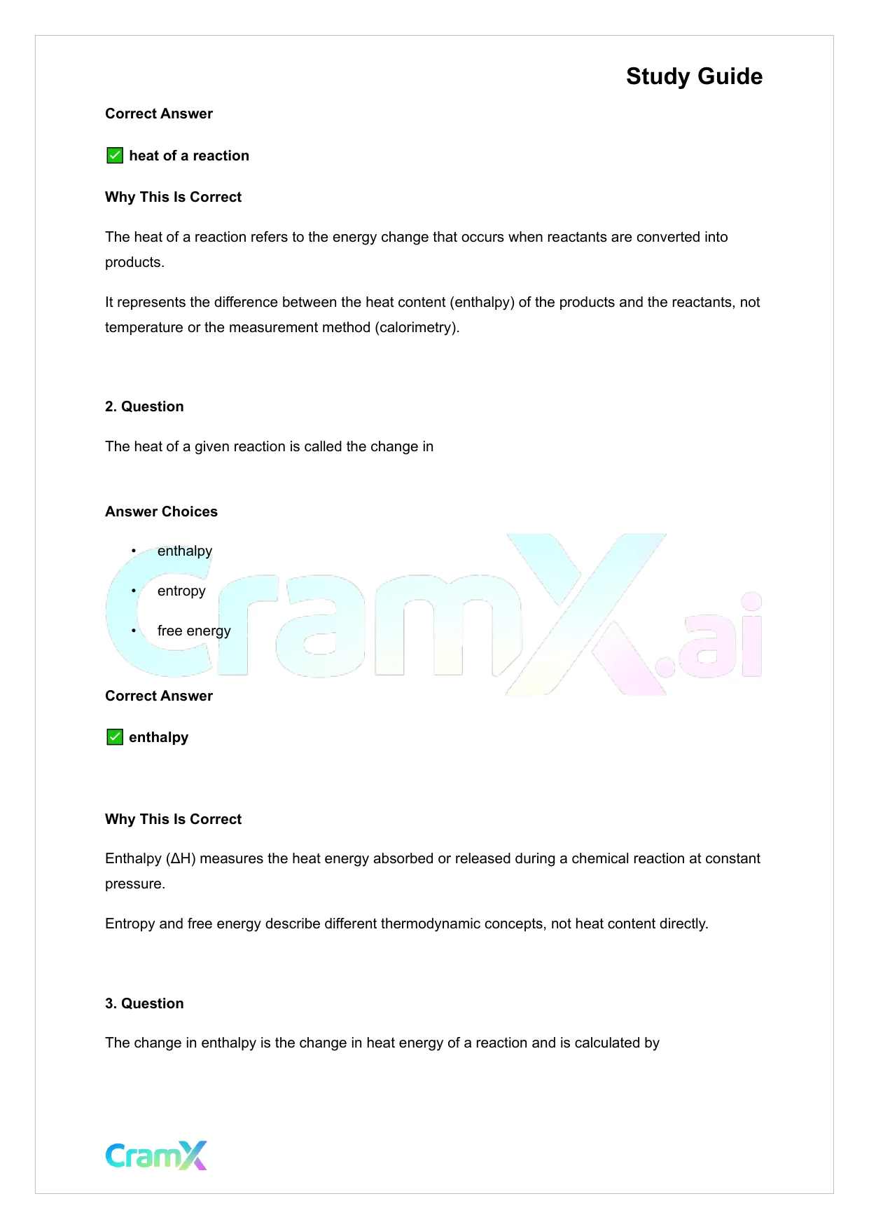 Chemistry - Thermodynamics - Page 6 preview image