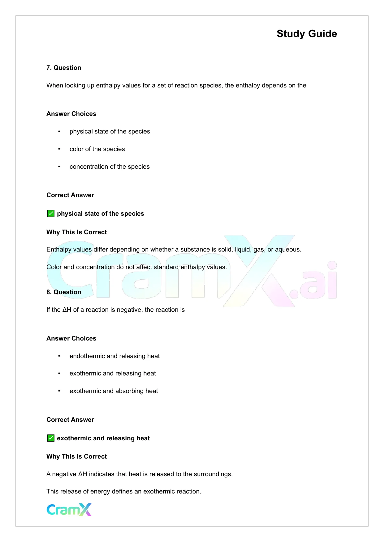 Chemistry - Thermodynamics - Page 9 preview image