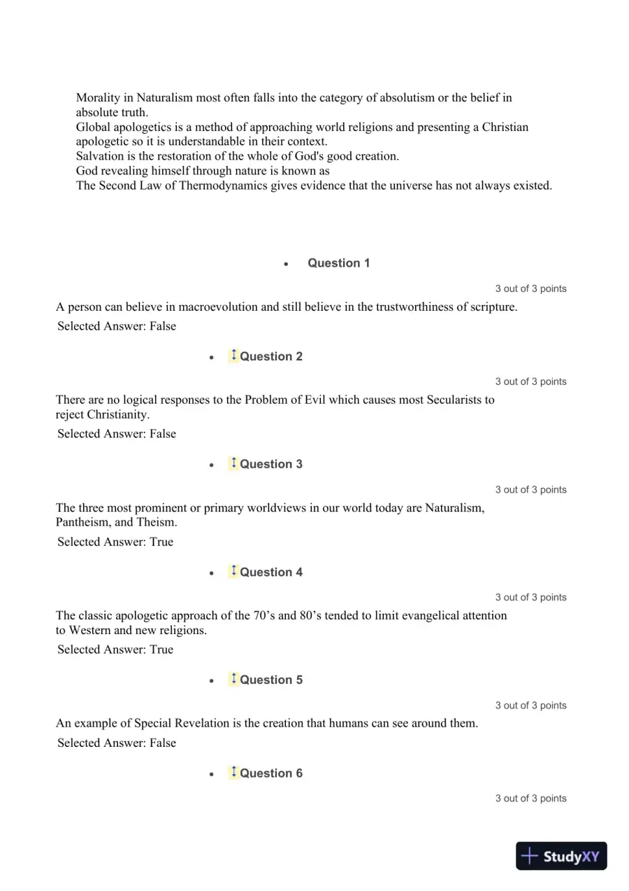 Liberty University APOL 104 Quiz 3 Complete Solution Correct Answer Key, page 3