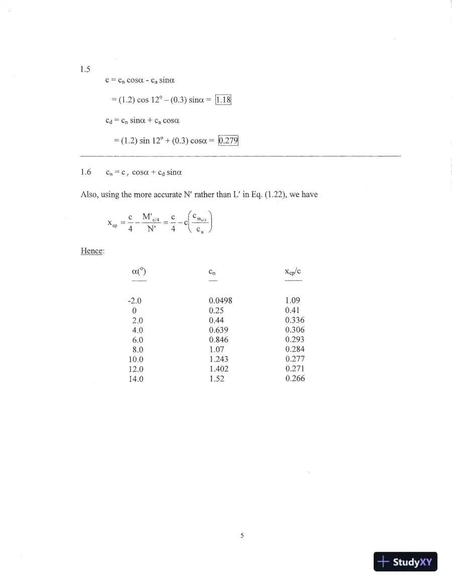 Solution Manual For Fundamentals of Aerodynamics, 6th Edition, page 6