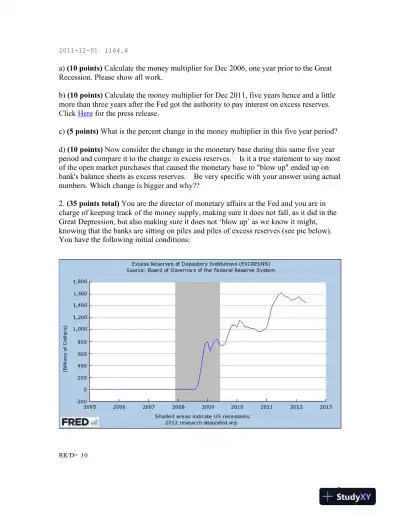 Economics 304 Homework - Lesson 7 - The Fed and the Money Supply Correct Answers - Page 3 preview image