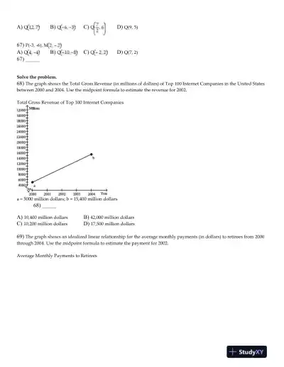 Test Bank for A Graphical Approach to College Algebra, 6th Edition - Page 13 preview image