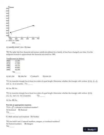 Test Bank for A Graphical Approach to College Algebra, 6th Edition - Page 14 preview image