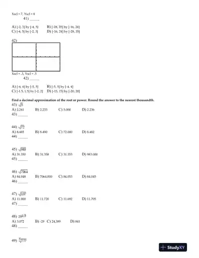 Test Bank for A Graphical Approach to College Algebra, 6th Edition - Page 9 preview image