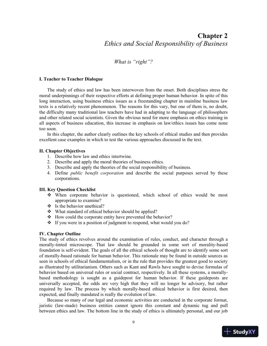 Lecture Notes for Legal Environment of Business, 9th Edition, page 11