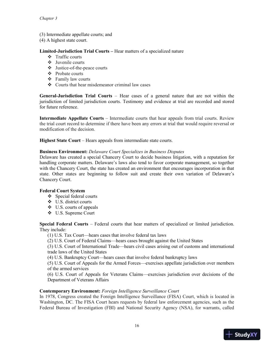 Lecture Notes for Legal Environment of Business, 9th Edition, page 18