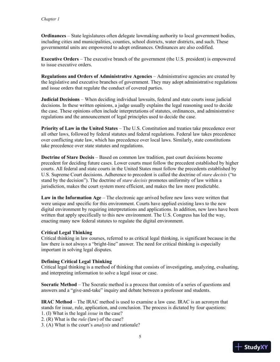 Lecture Notes for Legal Environment of Business, 9th Edition, page 7