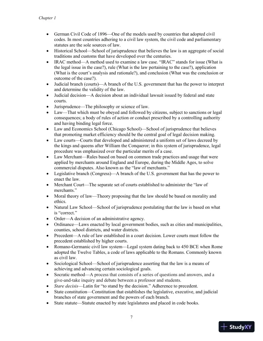 Lecture Notes for Legal Environment of Business, 9th Edition, page 9