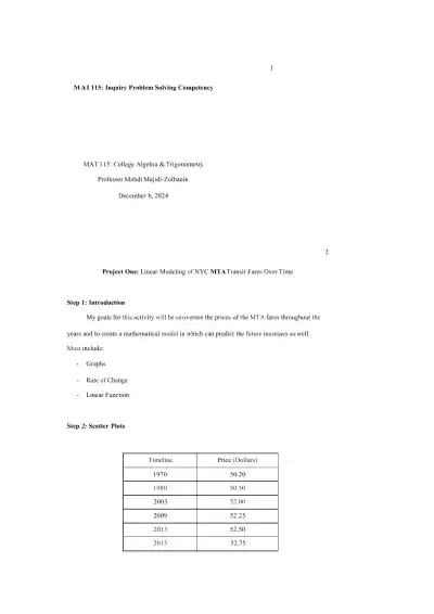 Inquiry Problem Solving Competency - Page 1 preview image