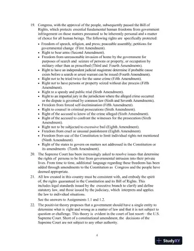 Solution Manual for Introduction to Law, 7th Edition - Page 5 preview image