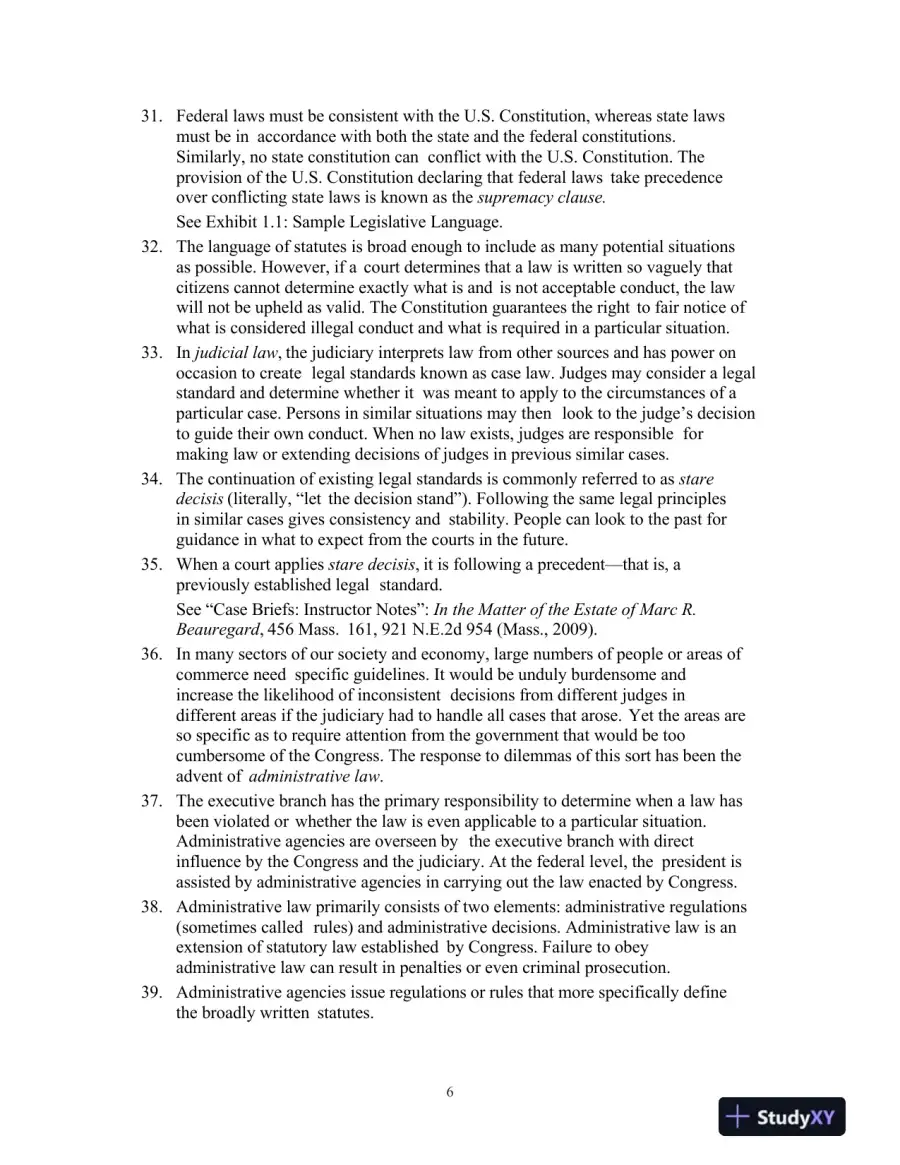 Solution Manual for Introduction to Law, 7th Edition, page 7