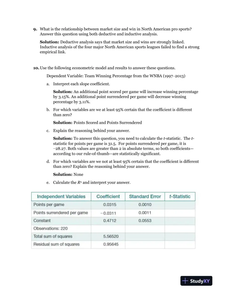 Solution Manual For Sports Economics, 1st Edition, page 13