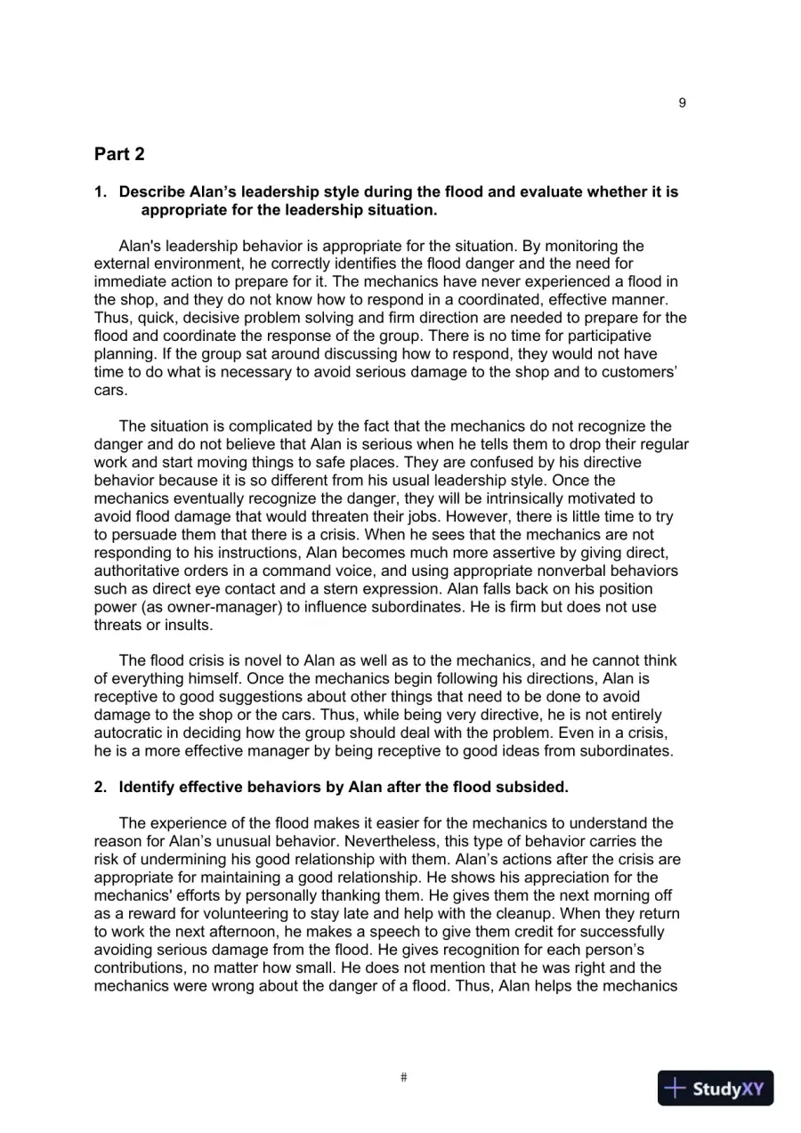 Solution Manual for Leadership in Organizations, 9th Edition, page 13