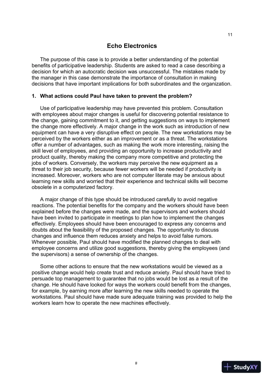 Solution Manual for Leadership in Organizations, 9th Edition, page 15