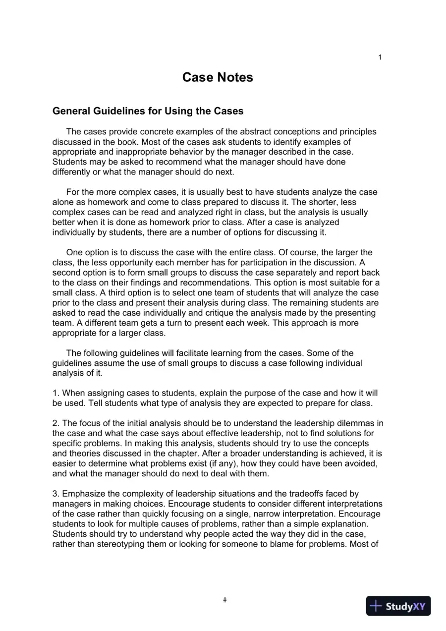 Solution Manual for Leadership in Organizations, 9th Edition, page 5