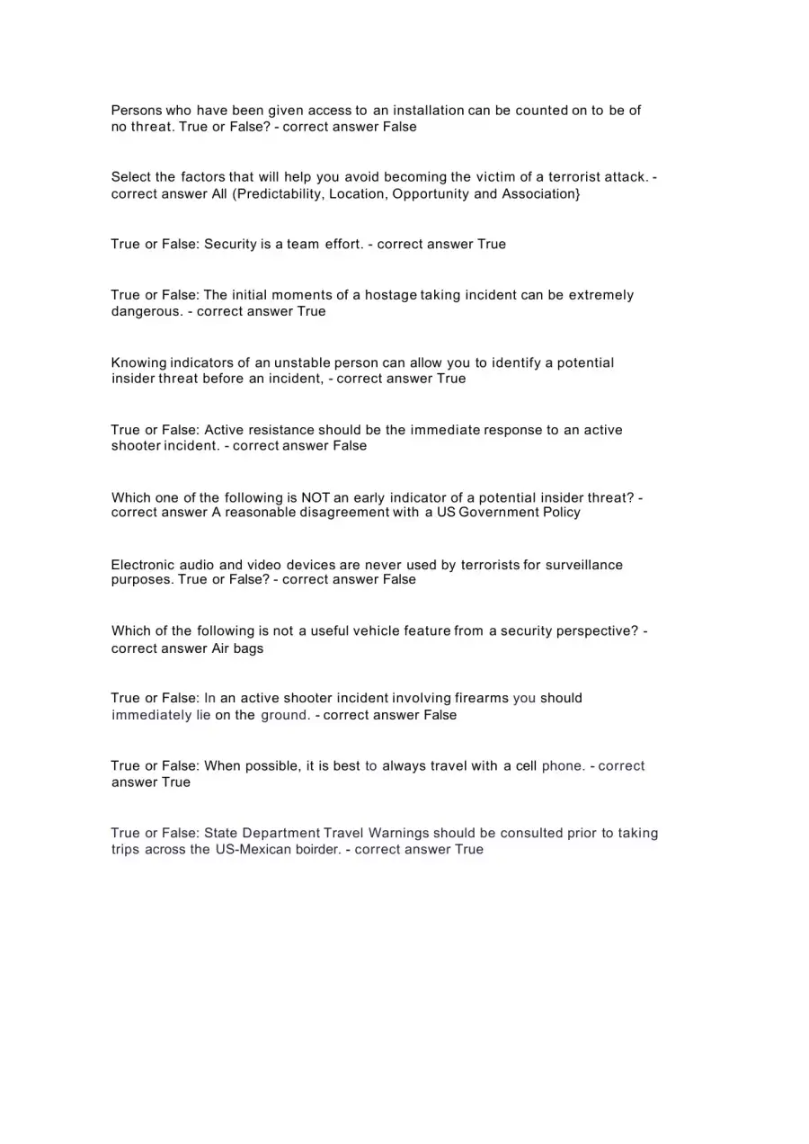 Level 1 Anti-terrorism Awareness Training, page 2
