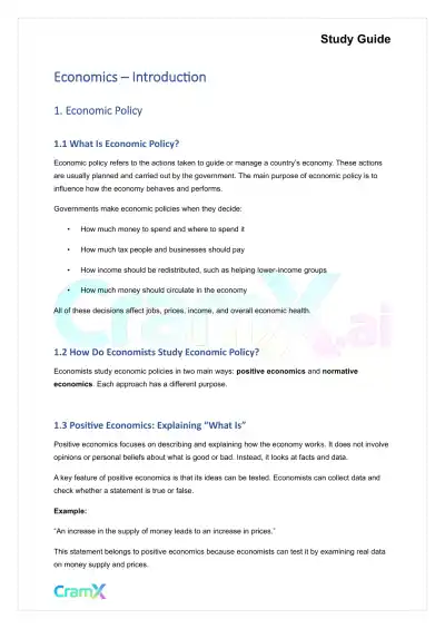 Economics - Introduction - Page 1 preview image