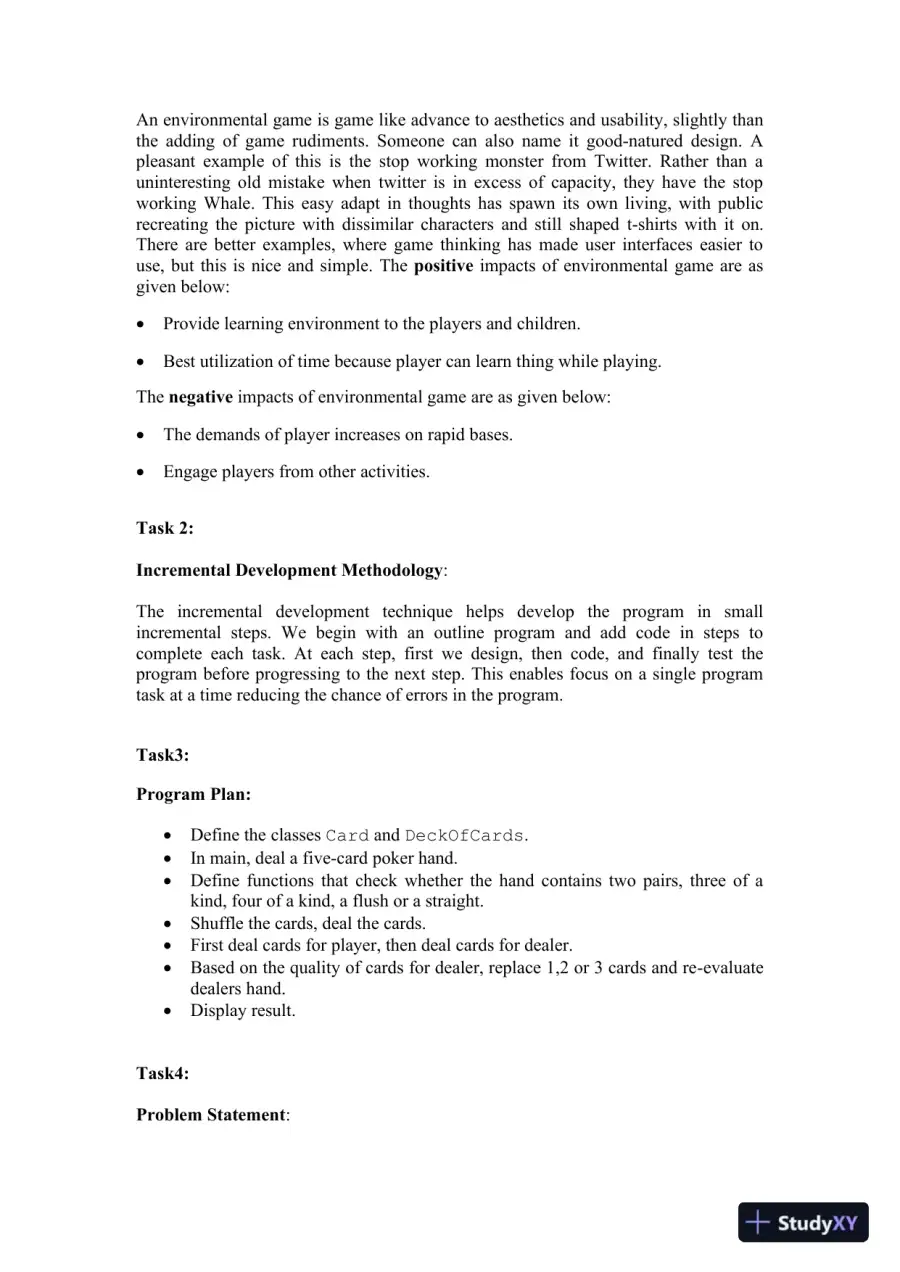 Development of a Poker Game Application Using Object-Oriented Programming Techniques, page 5