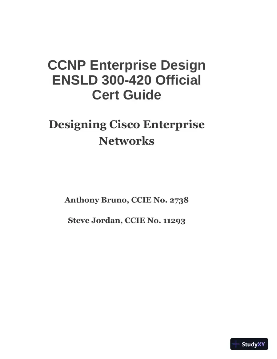 CCNP Enterprise Design ENSLD 300-420 Official Cert Guide: Designing Cisco Enterprise Networks (2020), page 3