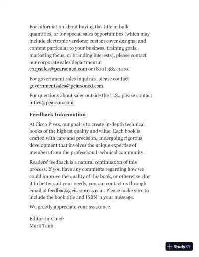 CCNP Enterprise Design ENSLD 300-420 Official Cert Guide: Designing Cisco Enterprise Networks (2020) - Page 6 preview image