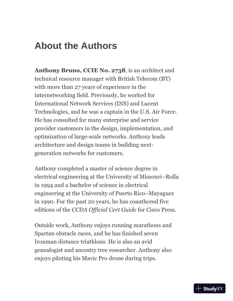 CCNP Enterprise Design ENSLD 300-420 Official Cert Guide: Designing Cisco Enterprise Networks (2020), page 9