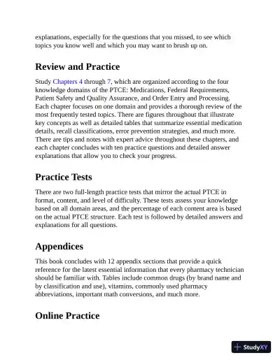 PTCE: Pharmacy Technician Certification Exam Premium: 4 Practice Tests + Comprehensive Review + Online Practice (2022) - Page 11 preview image