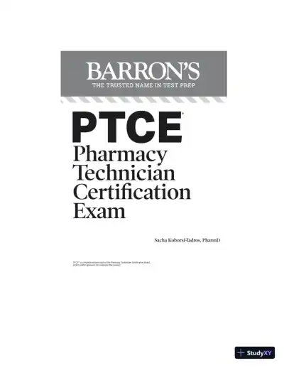 PTCE: Pharmacy Technician Certification Exam Premium: 4 Practice Tests + Comprehensive Review + Online Practice (2022) - Page 3 preview image