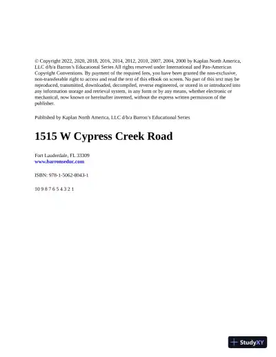 PTCE: Pharmacy Technician Certification Exam Premium: 4 Practice Tests + Comprehensive Review + Online Practice (2022) - Page 6 preview image