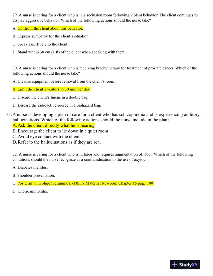 2019 ATI RN Comprehensive Exam with Answers (132 Solved Questions), page 10