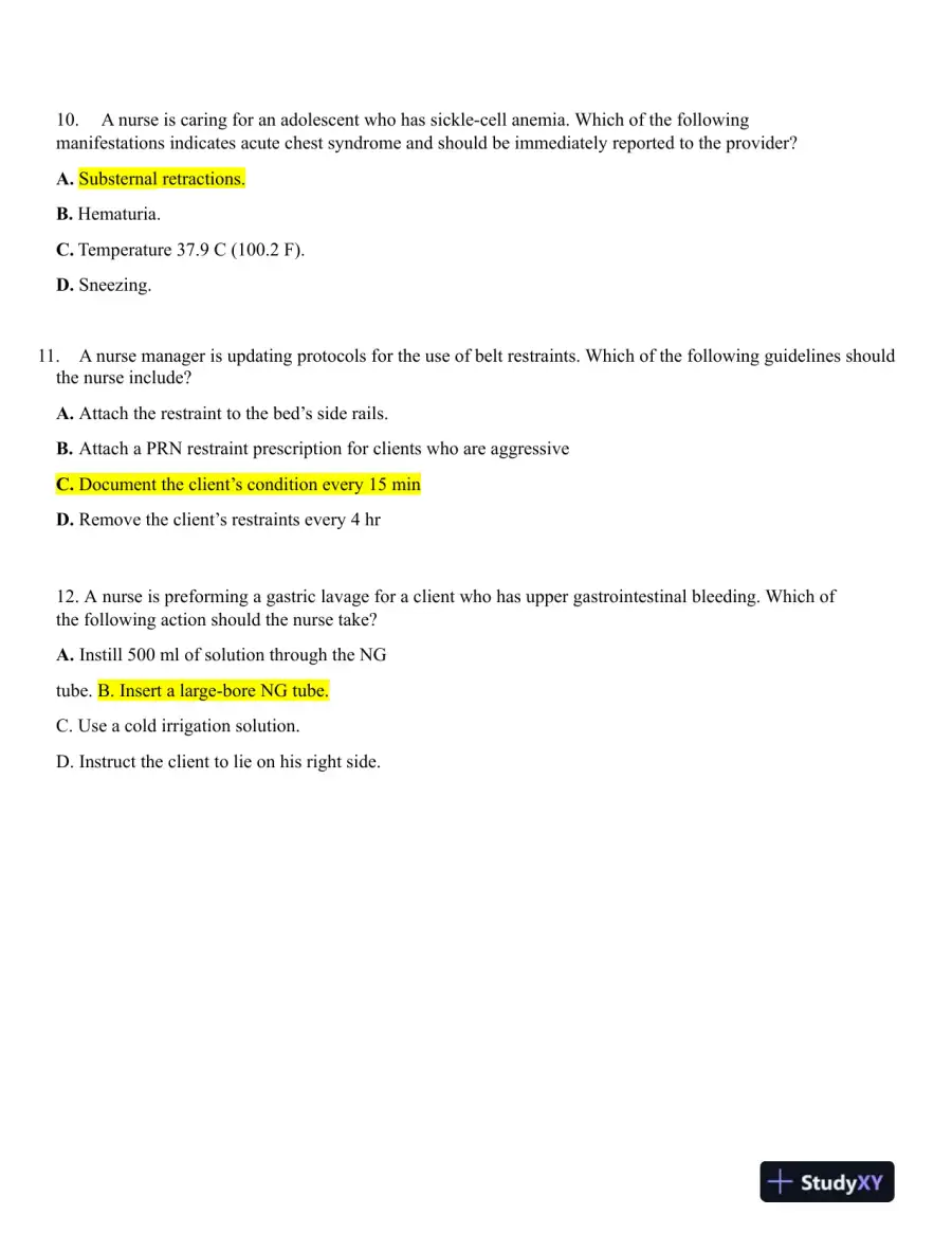 2019 ATI RN Comprehensive Exam with Answers (132 Solved Questions), page 5