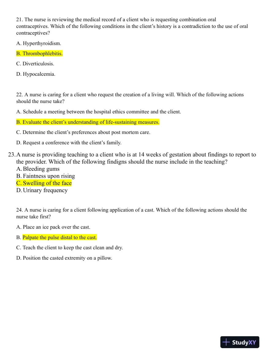 2019 ATI RN Comprehensive Exam with Answers (132 Solved Questions), page 8