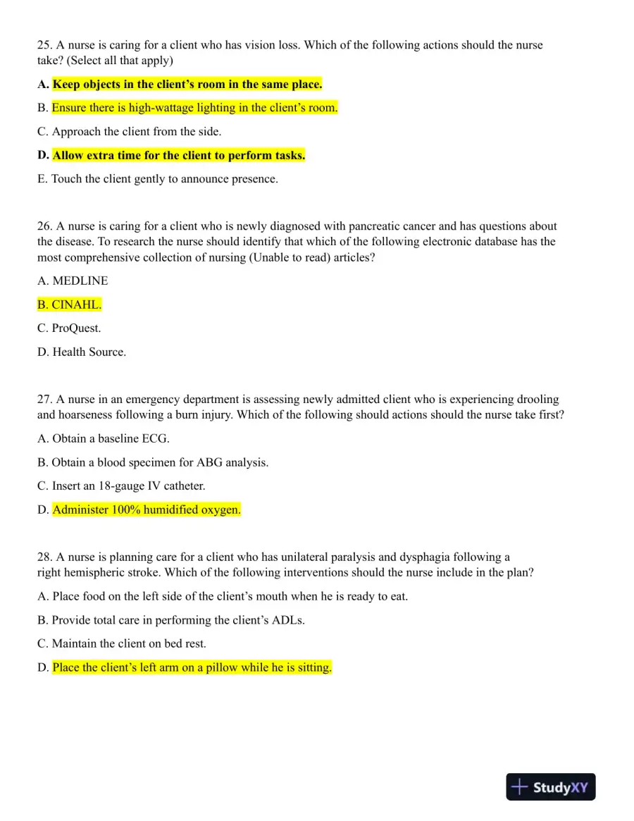 2019 ATI RN Comprehensive Exam with Answers (132 Solved Questions), page 9